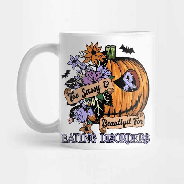 Eating disorders Awareness - retro halloween scary pumpkin head by Lewis Swope